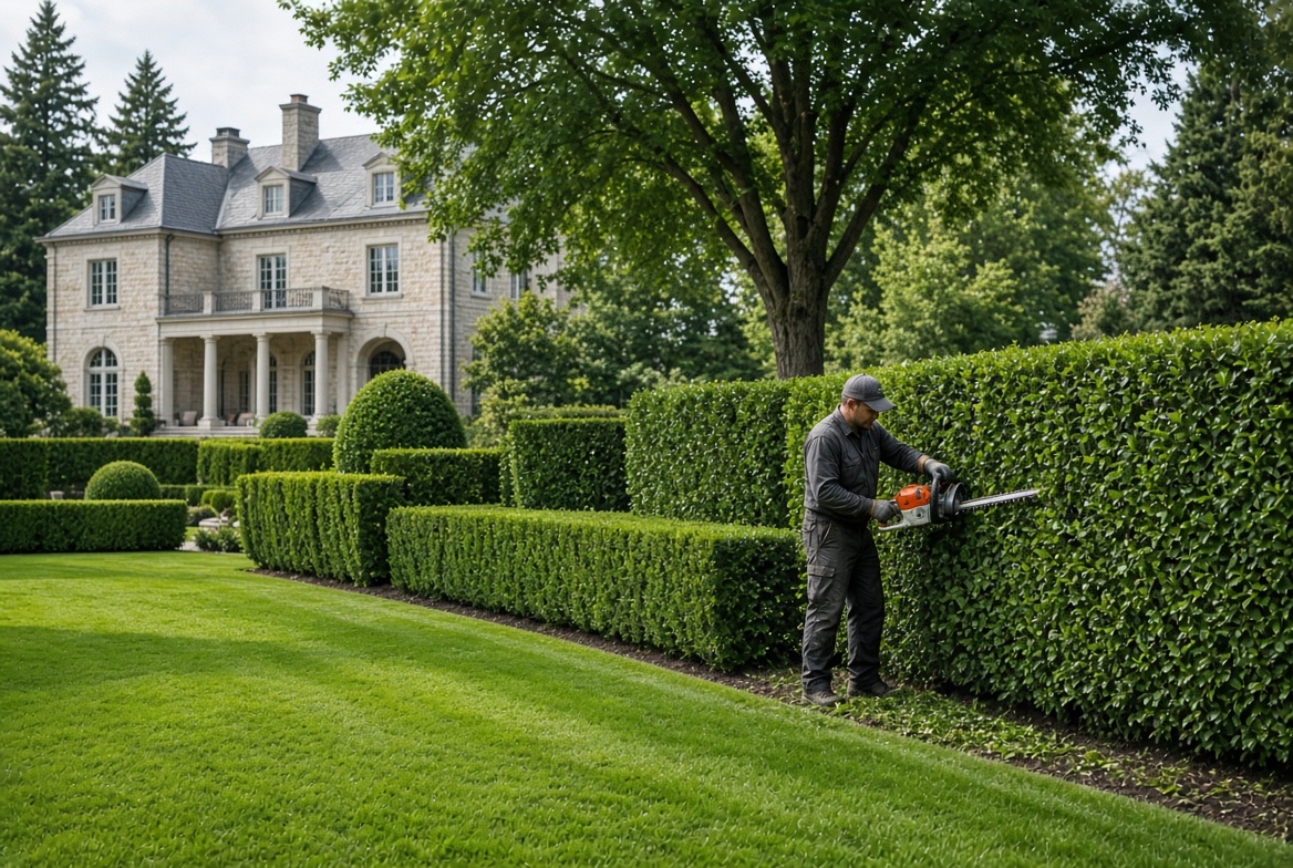 Estate lawn and hedges maintained weekly