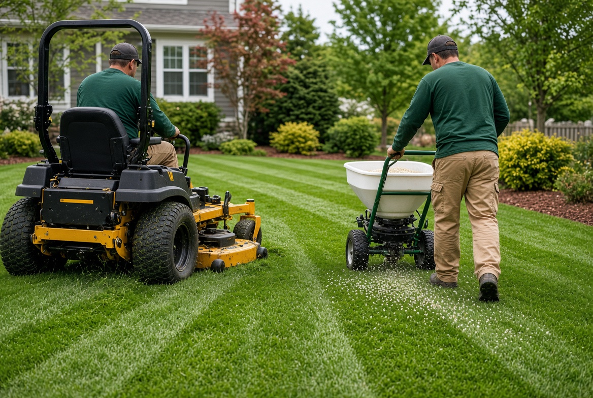 Professionally mowed lawn in Columbus, Ohio
